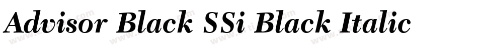 Advisor Black SSi Black Italic字体转换